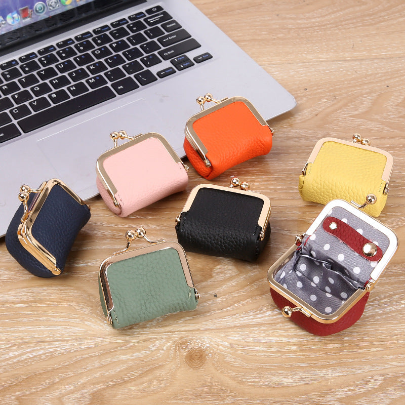 Black Mini Jewelry Pouch - Compact PU Leather Coin Purse for Earrings, Rings, and Necklaces, 6.5x5x3.5cm