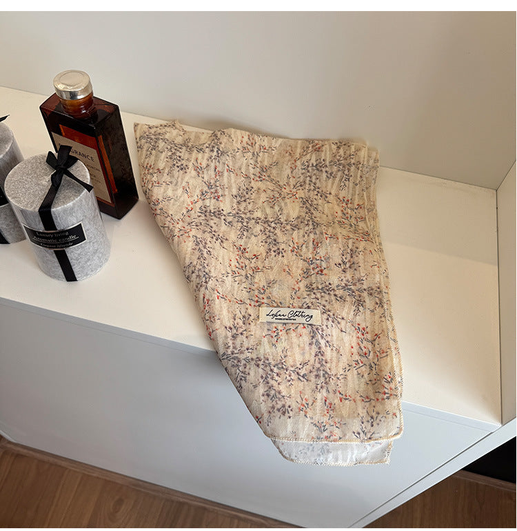 Style 10 Black Versatile Patterned Square Scarf | 65x65cm Lightweight Polyester Neckerchief Headband | Vintage Polka Dot & Floral