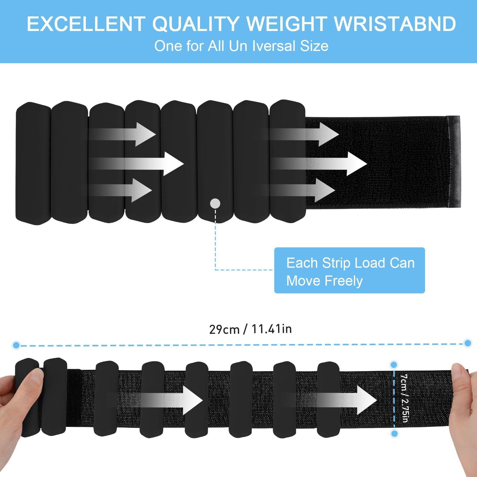 Red Adjustable Silicone Wrist & Ankle Weights - 2lb Pair (900g) | Comfortable Fitness Resistance Bands for Workout, Running, Training