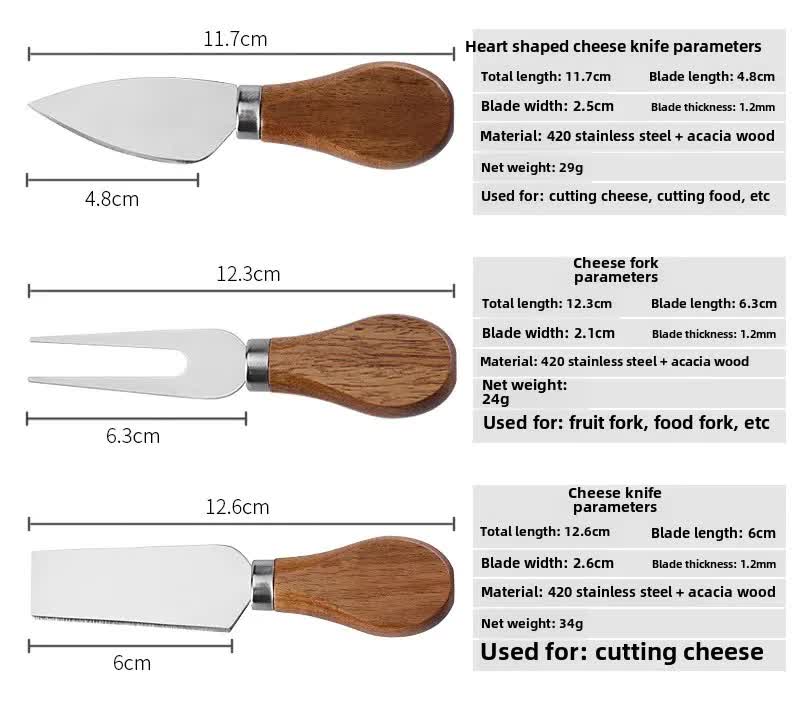 Brown And Gold Premium Acacia Wood Cheese Board Set | Charcuterie Platter with 3 Stainless Steel Knives