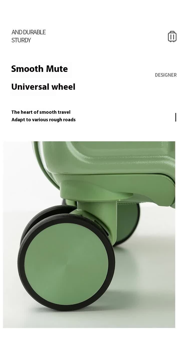 Light Blue Compact 18-Inch Carry-On Suitcase | Lightweight ABS Hardside Spinner Luggage