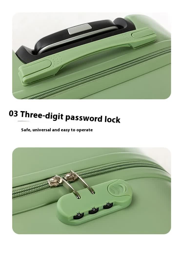 Green Compact 18-Inch Carry-On Suitcase | Lightweight ABS Hardside Spinner Luggage