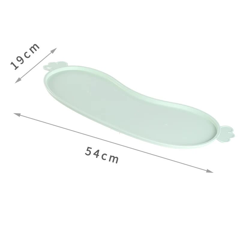 Green Non-Slip Pet Feeding Mat - Waterproof Dog & Cat Food Bowl Placemat with Raised Edges