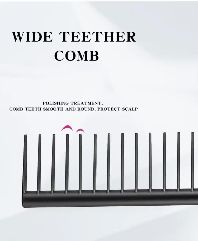 Champagne Air Cushion Massage Paddle Brush & Wide Tooth Comb Set - Gentle Detangling for All Hair Types