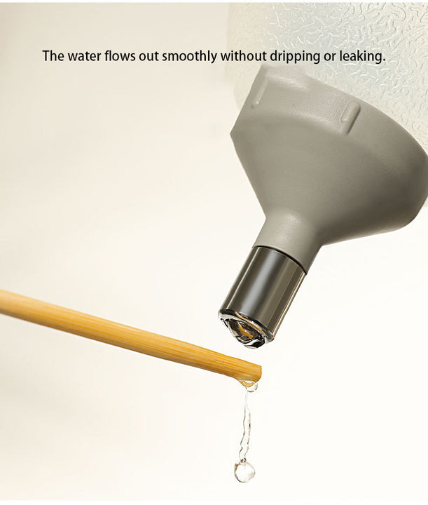 Beige Base Adjustable Height Pet Water Dispenser with Food Bowl Base - Non-Drip Bottle Feeder Station for Dogs & Cats