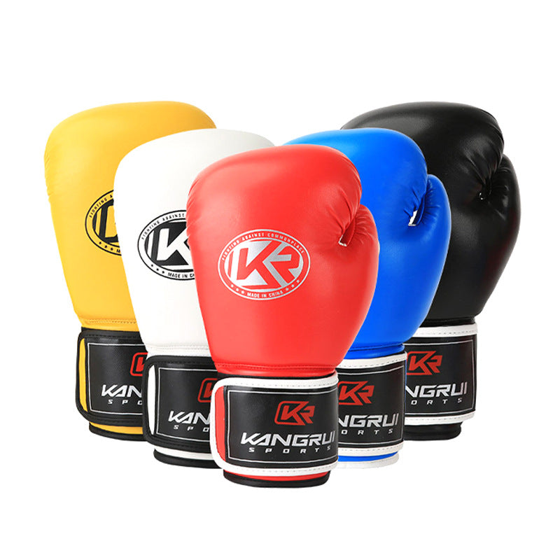 Black And Silver Durable 8oz PU Leather Boxing Gloves - Padded & Ventilated for Training