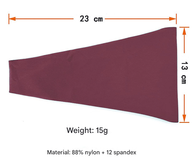 Dark Red 5-Pack Wide Sports Headbands for Women - Non-Slip Yoga Headwraps with Sweat-Wicking Fabric (88% Nylon+12% Spandex)