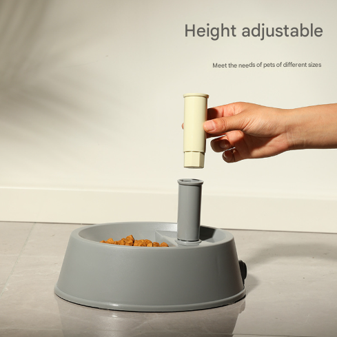 Beige Adjustable Height Pet Water Dispenser - Free Standing or Hanging - No More Bending!