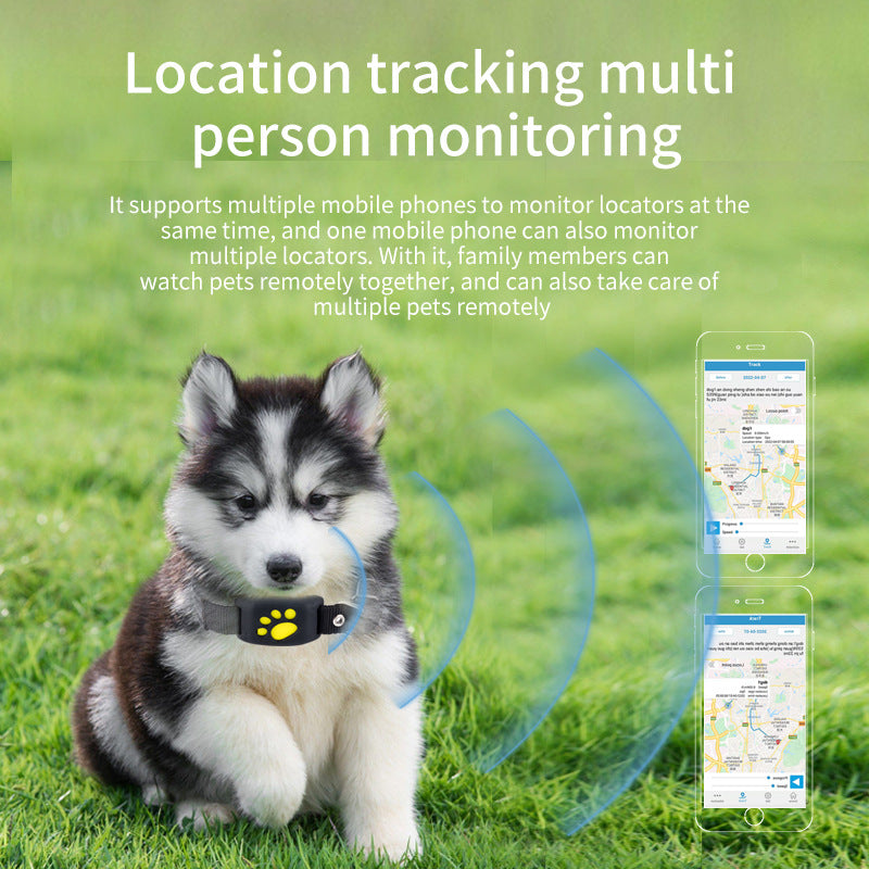 Blue Real-Time Pet GPS Tracker Locator - Magnetic Charging, Multi-Mode Positioning for Dogs & Cats
