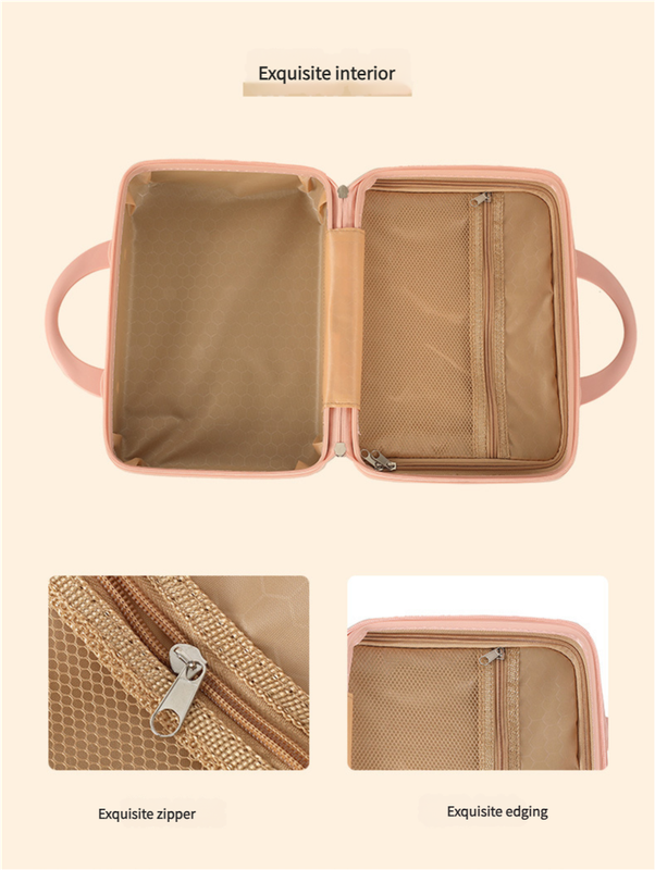 Personalized stylish and lightweight Pink mini suitcase for short trips
