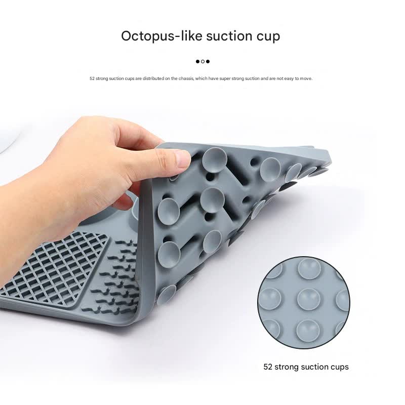 Pet Slow Feeder Lick Mat with Suction Cups - Anti-Anxiety Dog Feeding Mat(Purple)