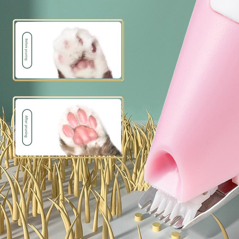 Electric Pet Hair Clipper with Type-C Charging, LED Light, and Grooming Accessories(Purple)