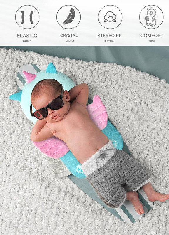 Adorable Baby Head Protector Backpack Cushion - Anti-Fall Toddler Safety Pad with Adjustable Straps(Purple Dragon)