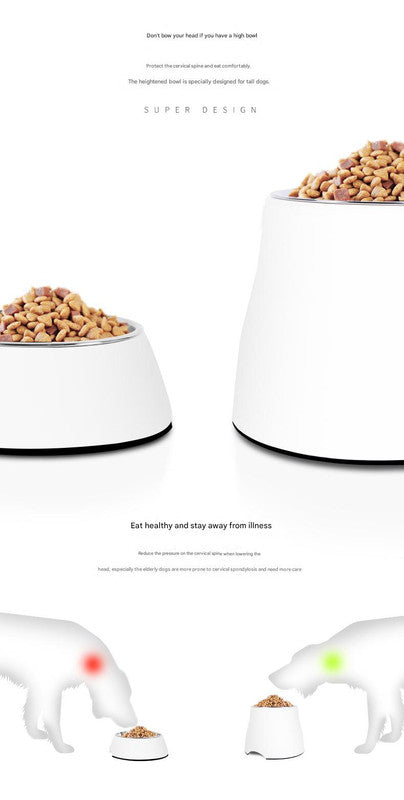 Elevated Pet Feeding Bowl with Stainless Steel Inner - Promotes Healthy Digestion & Reduces Neck Strain(Green)