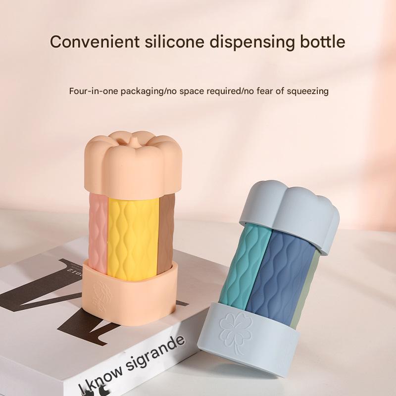 Light pink suit Silicone Travel Bottles Set (4 Pack, 60ml) - Leakproof Refillable & Squeezable
