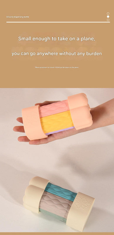 Light blue suit Silicone Travel Bottles Set (4 Pack, 60ml) - Leakproof Refillable & Squeezable