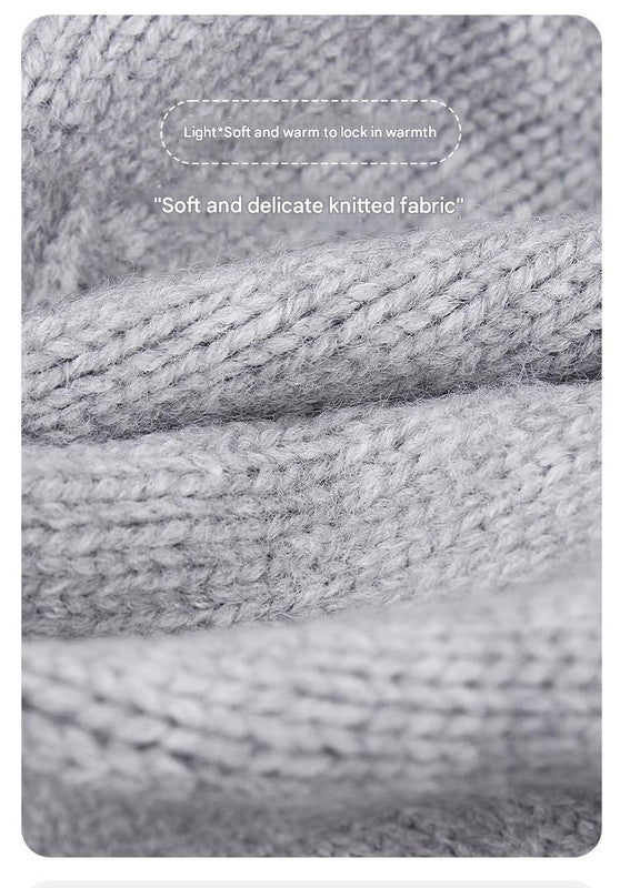 Gray Vintage Inspired Knitted Beret - Stretchy & Comfortable Wool Blend Cap