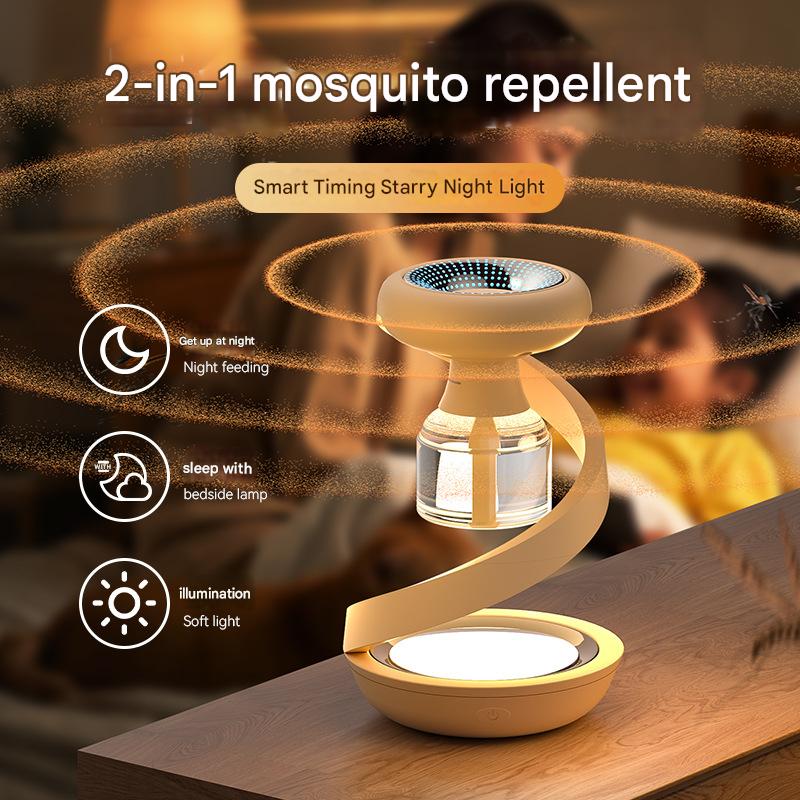 Green 2-in-1 Mosquito Repellent Lamp & Starry Sky Night Light Projector