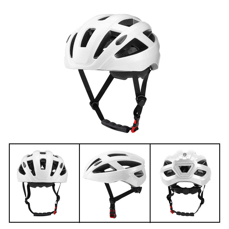 White Ultra-Light Adult Cycling Helmet - CE & CPSC Certified, In-Mold Safety for Road & Mountain Biking