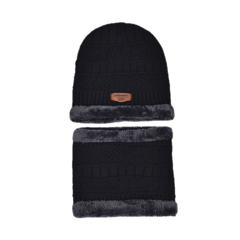 Brown Men's 5-Piece Winter Essentials Set -  Lined Beanie Hat, Neck Warmer, Touchscreen Gloves & 2 Pairs Thermal Socks