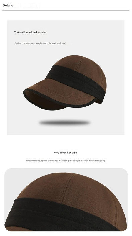 Beige Elegant Warm Bucket Hat - Minimalist Color Block Design, Face-Slimming Style for Autumn & Winter