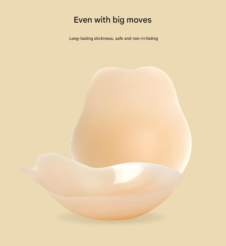 Size L 3 Pairs Skin Color Reusable Silicone Breast Lift Nipple Covers - Invisible Adhesive Bra Pasties for Seamless Lift & Coverage