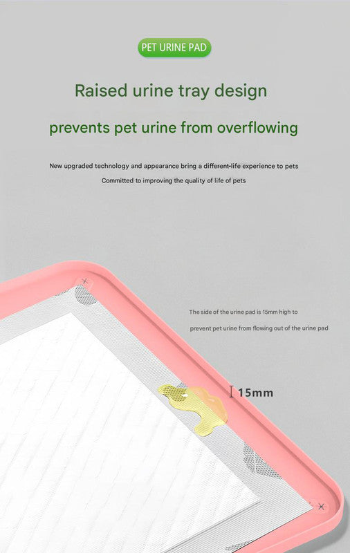 Pink Reusable Silicone Pet Pee Pad Holder - Non-Slip Training Tray with Spill-Proof Edges for Dogs & Puppies(62cm x 42cm)