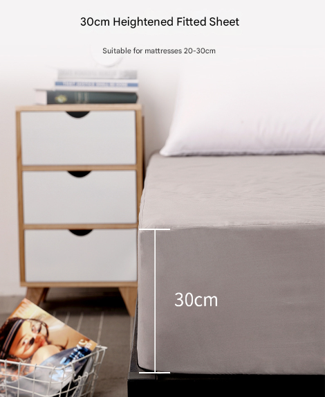 Grey Queen Size Waterproof Fitted Mattress Protector - Soft & Breathable Bed Cover, Hypoallergenic, Deep Pocket (152x190x30cm)