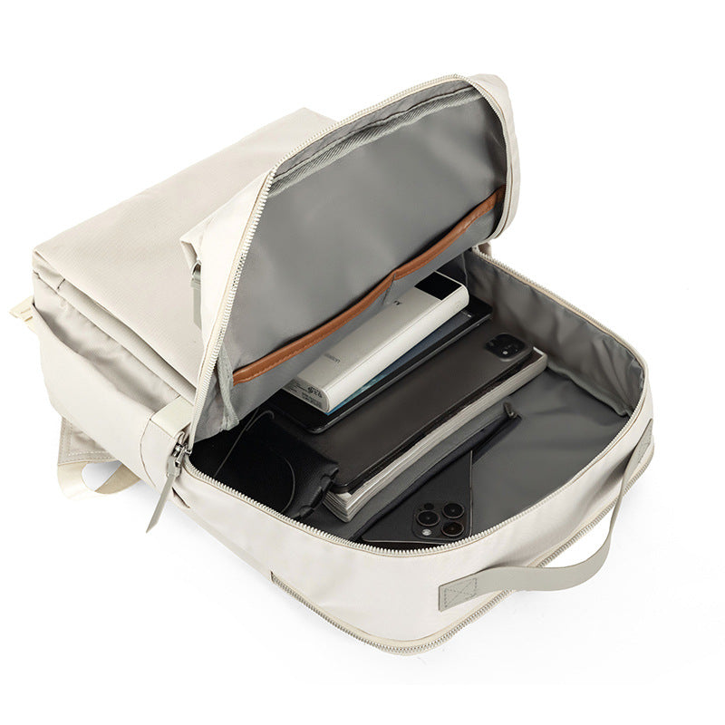 Purple Slim Minimalist Laptop Backpack - Shockproof & Anti-Theft Design, Travel-Friendly with Luggage Strap, Water-Resistant