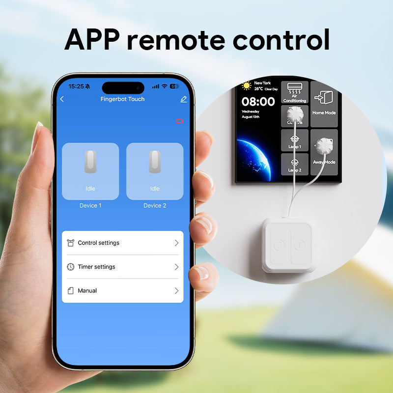 Touchscreen Finger Robot - Dual-Control Bluetooth Smart Screen Clicker with Timer