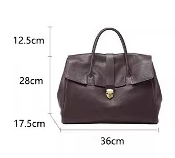 Coffee Brown Spacious Women's PU Leather Tote Bag with Laptop Compartment