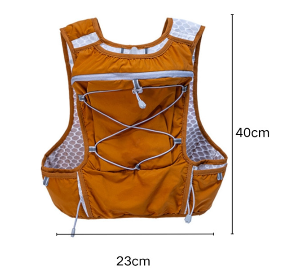 Orange Hydration Backpack for Trail Running, Marathon, and Cycling