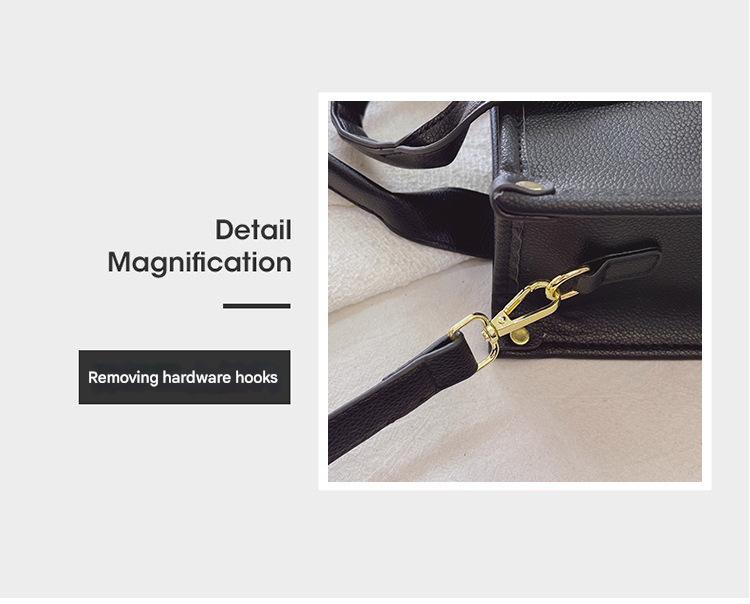 Stylish PU Leather Handbag & Crossbody - Large Capacity(black)