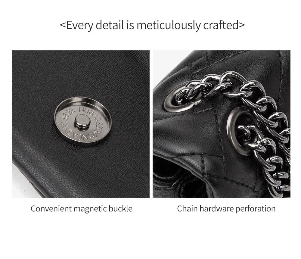Elegant Quilted Leather Chain Bag with Bird Head Clasp(Wine red)