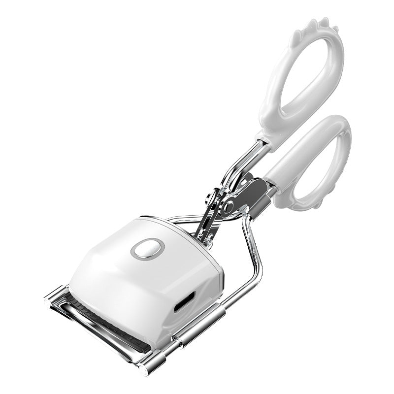 Heated Eyelash Curler with 2 Temperature Controls, Long-Lasting Curl(white)