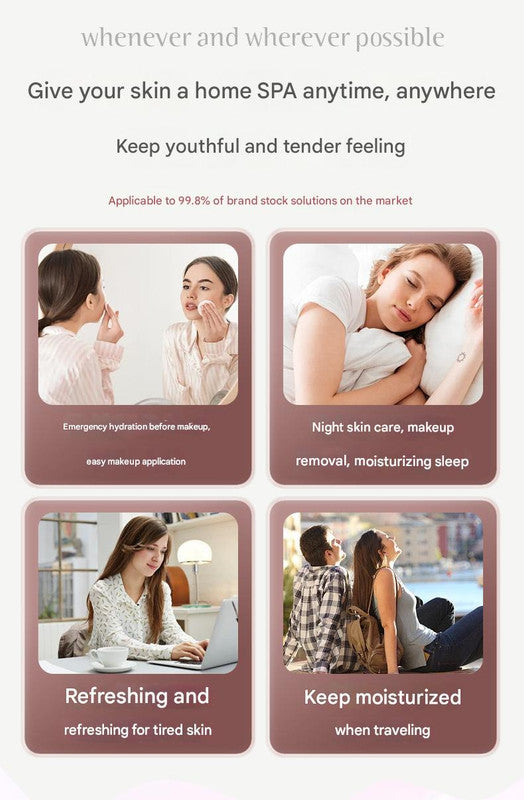 Nano Facial Mist Sprayer & Oxygen Injector - 3 Modes, Deep Hydration & Serum Absorption(pink)