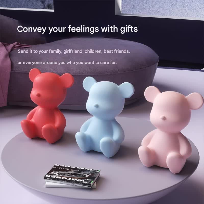 Adorable Cartoon Bear Bluetooth Speaker - Portable Wireless Audio with Long Battery Life & Stylish Design(Blue)