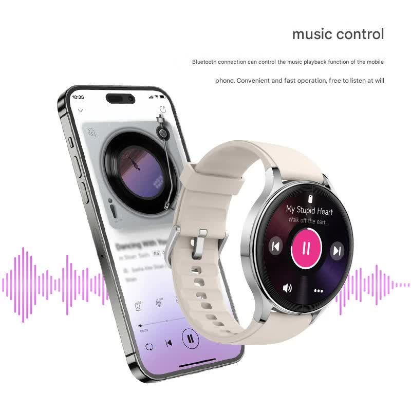 Elegant Smartwatch with 1.27" HD Display, Bluetooth Calling, 100+ Watch Faces & Sports Modes(white)