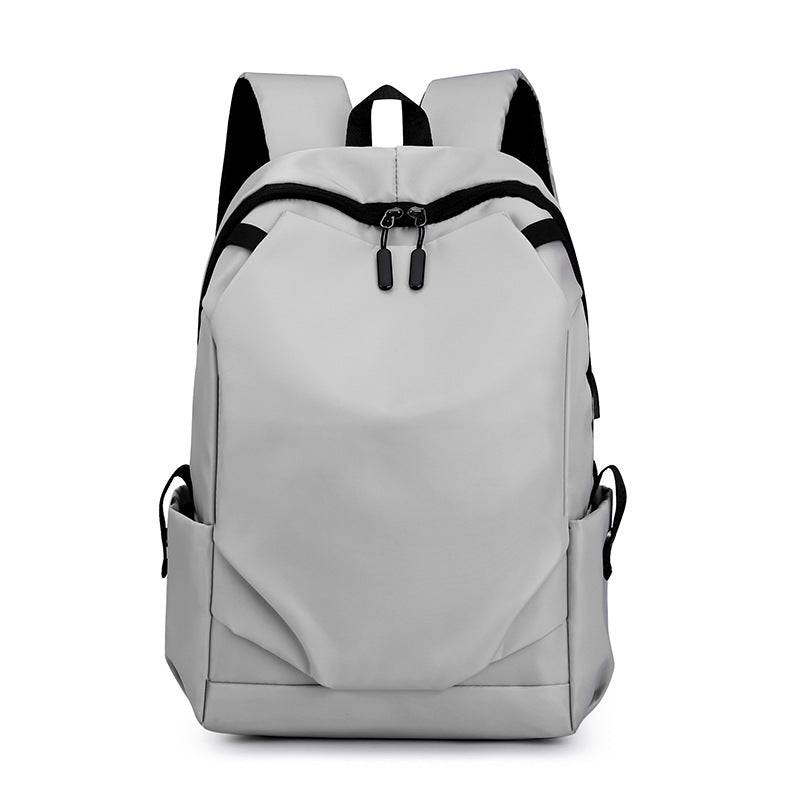 Grey Modern Anti-Theft Laptop Backpack with USB Charging Port - Water-Repellent Travel & Business Bag for 15.6 Inch Laptops