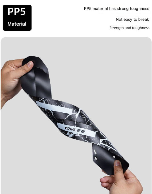 Style B Black and Green Lightweight Bicycle Rear Mudguard - Adjustable PP5 Fender for MTB, Road & Folding Bikes (NOT for V-Brakes)