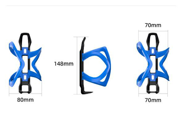Blue Ultra Lightweight Road & Mountain Bike Water Bottle Cage - 39g Polycarbonate + Glass Fiber, Fits Most Bottles