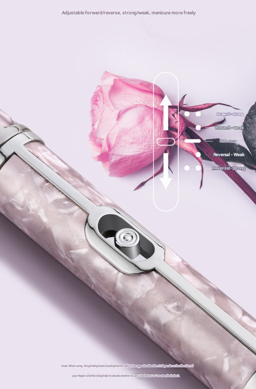 Pink Cordless Electric Nail Drill Pen - Professional Rechargeable Manicure & Pedicure Kit