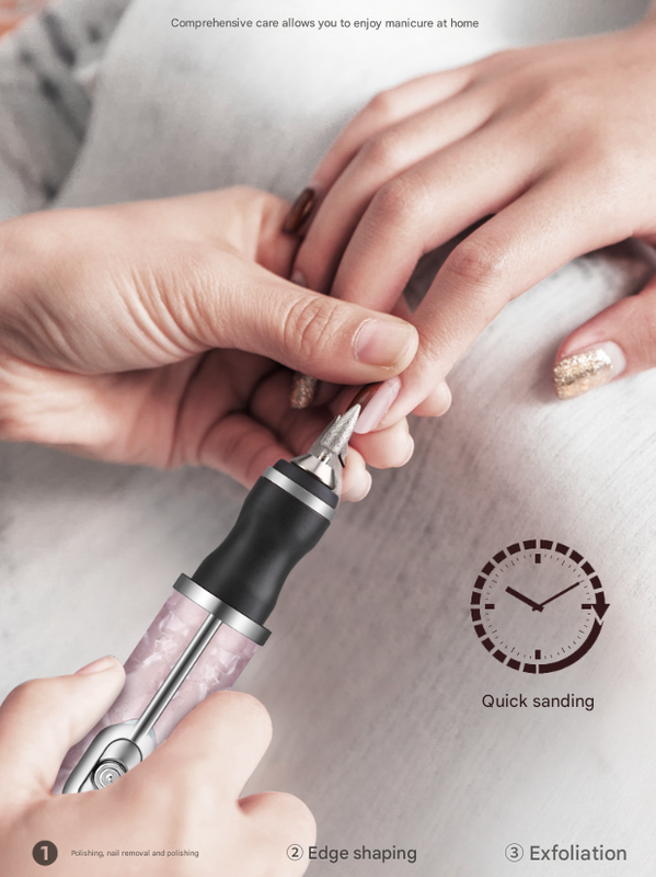 Blue Cordless Electric Nail Drill Pen - Professional Rechargeable Manicure & Pedicure Kit