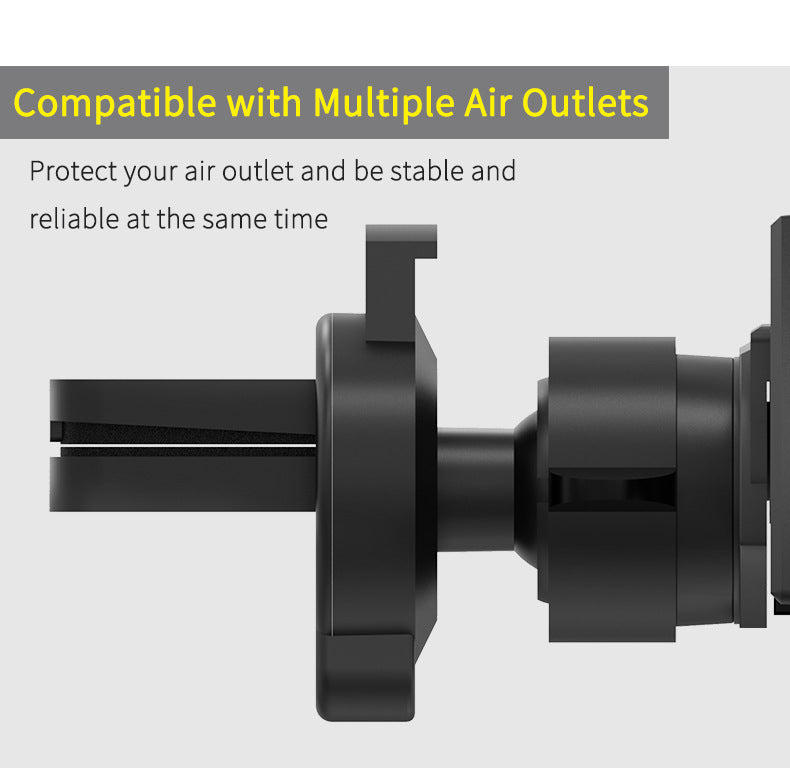 Black Creative Bat-Style Gravity Car Phone Mount - Secure Air Vent Holder with 360 Rotation