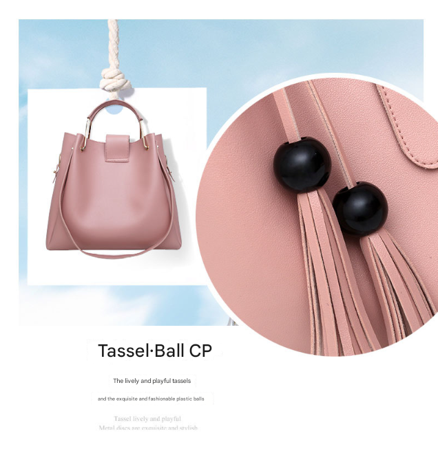 Pink Chic 3-Piece Women's Handbag Set - PU Leather Tote, Crossbody Bag & Clutch Purse