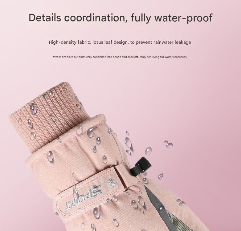 Men's Blue-white Color Combination Top-Rated Waterproof Touchscreen Ski Gloves - Fleece-Lined for Men & Women