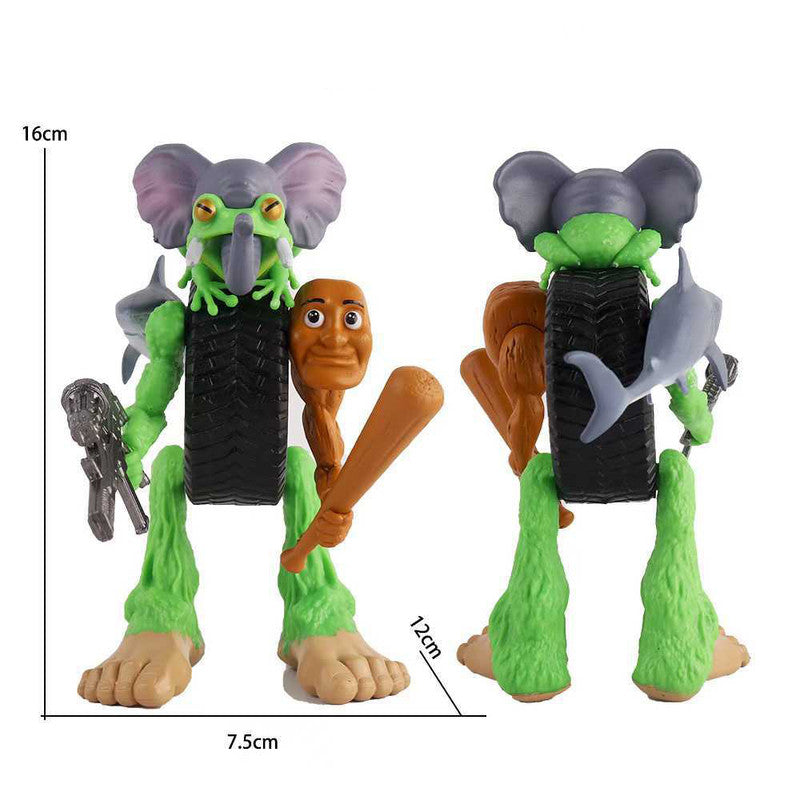 Whimsical Creature & Monster Figurine Collection - Set of Bizarre PVC Mini Toys for Desk Decor