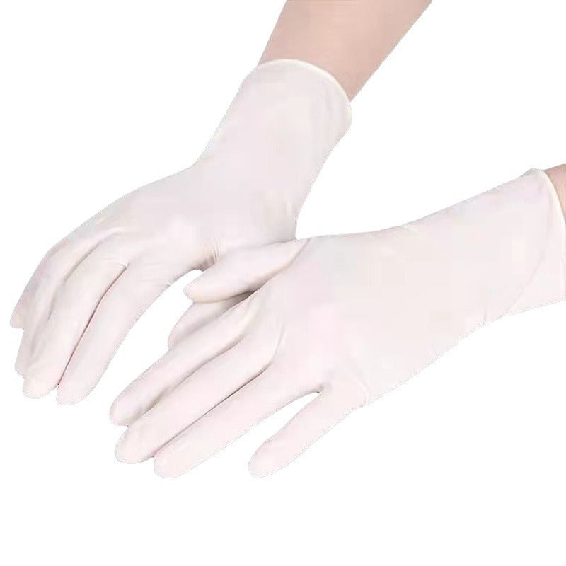 100 Pairs White Premium Disposable Nitrile Gloves - Powder-Free & Extra Durable for Multi-Purpose Use(L)