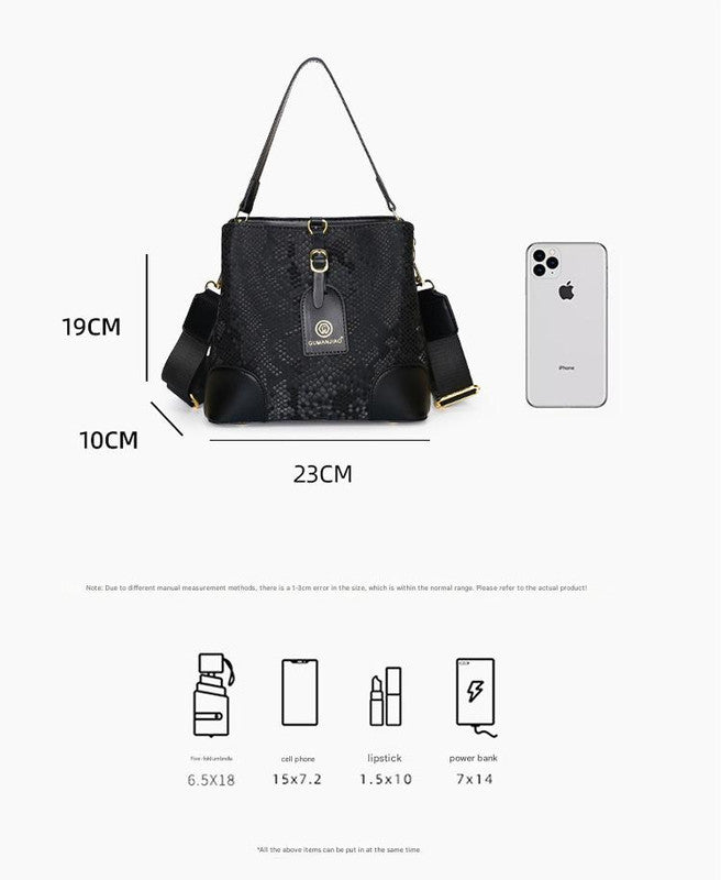 Elegant Textured Bucket Bag - Versatile Shoulder, Handheld & Crossbody Design(brown)