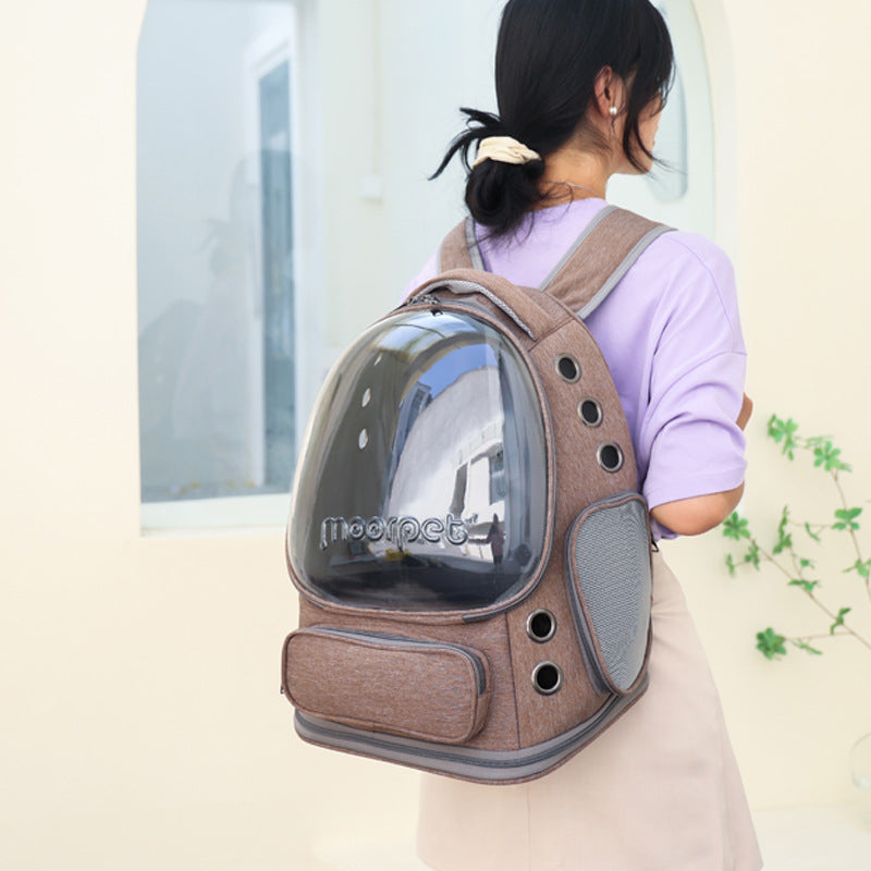 Spacious Pet Carrier with Ventilation System & Water-Resistant Design(black)